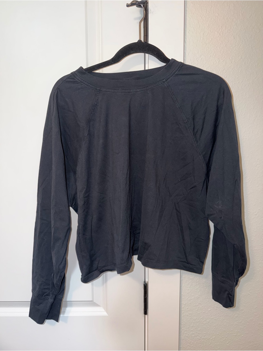 A&F YPB Basic Black Long Sleeve Crewneck Top